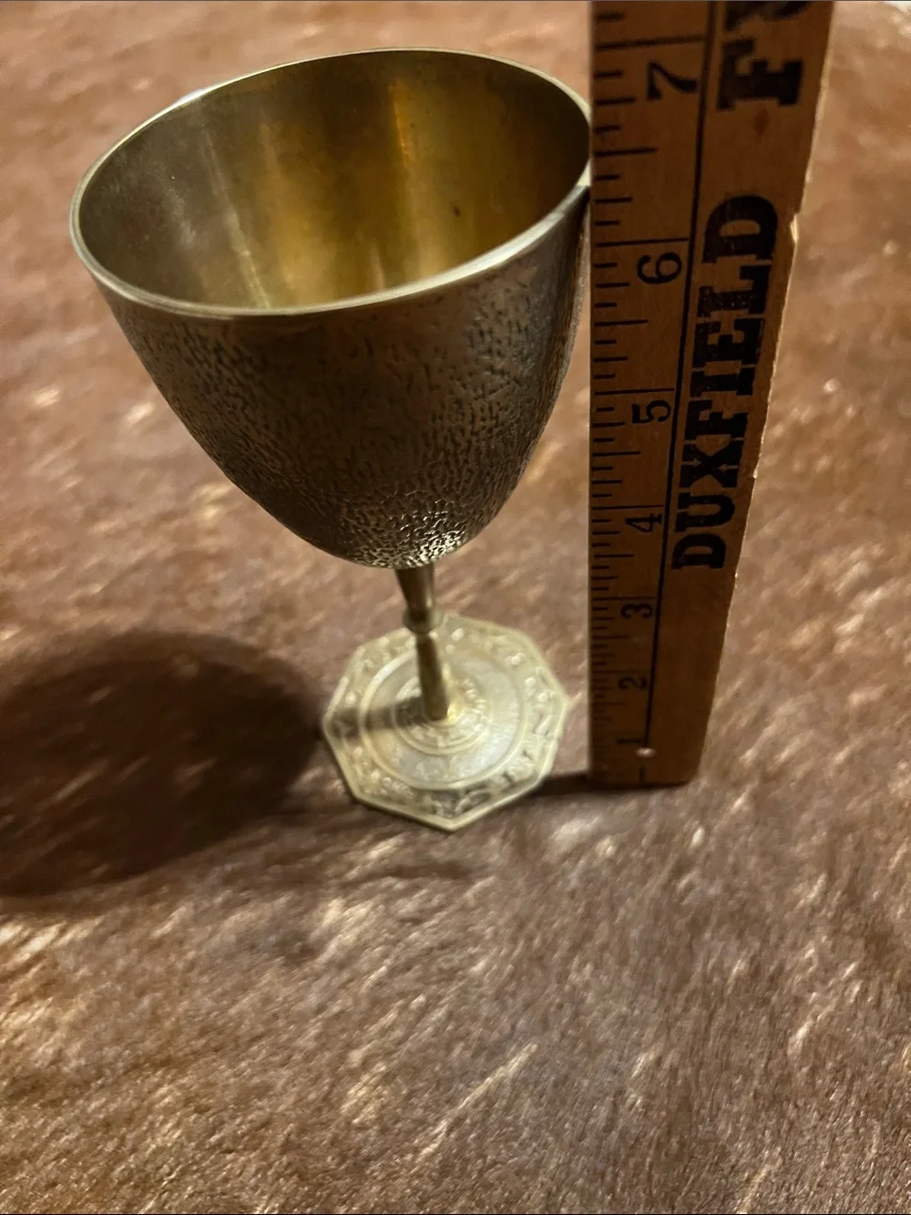 Antique-Style Brass Wine Goblet Korea